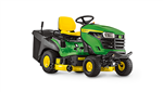 John Deere X167R Ride on tractor mower with grass collector