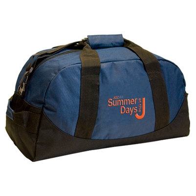 600-denier polyester duffel bag. Printed with Summer Days at the J logo.