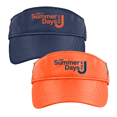 Performance Visor. Embroidered with Summer Days at the J word mark.