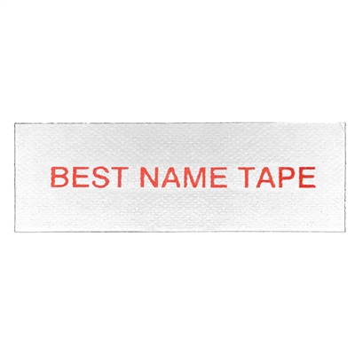 Name Tape Labels - Red - 1 Line