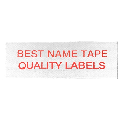 Name Tape Labels - Red - 2 Line