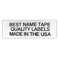 NAME TAPE LABELS - BLACK - 3 LINE