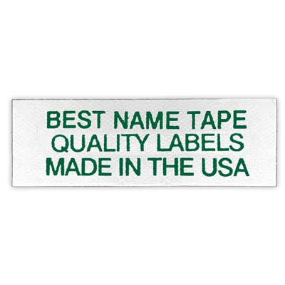 NAME TAPE LABELS - GREEN - 3 LINE