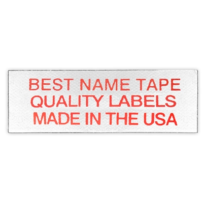 NAME TAPE LABELS - RED - 3 LINE