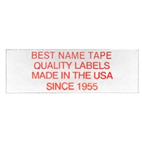 NAME TAPE LABELS - RED - 4 LINE