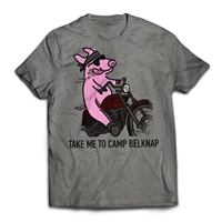 Get back to CAMP QUICK with the Belknap - Take Me To Camp - Shark T-Shirt..