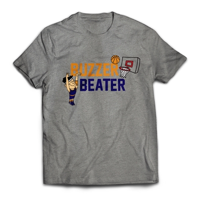 Buzzer Beater on a t-shirt.