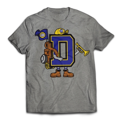 Find your CAMP SPIRIT with the Dora Golding Letterman T-Shirt..