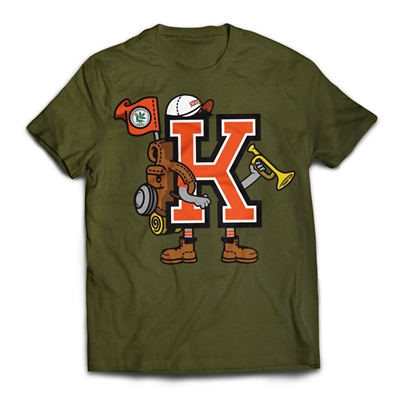 Find your CAMP SPIRIT with the Kieve Letterman T-Shirt..