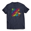 Peace Love Camp on a t-shirt.