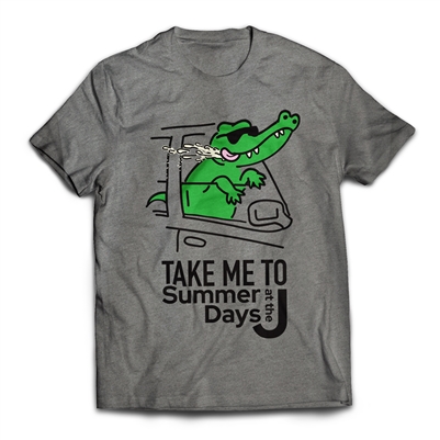 Get back to CAMP QUCIK with the Summer Days at the J - Take Me To Camp - Alligator T-Shirt..