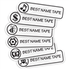 WHITE LOGOS - RECTANGLE PERFORMANCE LABELS