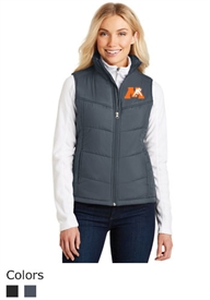 WOMEN'S -Port Authority Ladies Puffy Vest- EMBROIDERED M