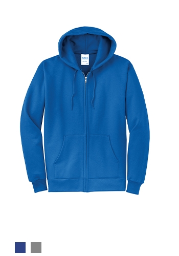 Port & CompanyÂ® Core Fleece Full-Zip Hooded Sweatshirt