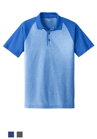 Sport-TekÂ® PosiChargeÂ® RacerMeshÂ® Raglan Heather Block Polo