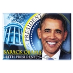 President Barack Obama, 44th President, magnet with Seal of the President and the White House-from official White House Gift Shop established 1946 by President Truman and U.S. Secret Service