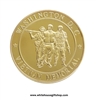 Vietnam Memorial Commemorative gold Challenge Coin, protective capsule.