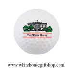 The White House Golf Ball with Seal of the President on Reverse and a Photo of the White House on Front