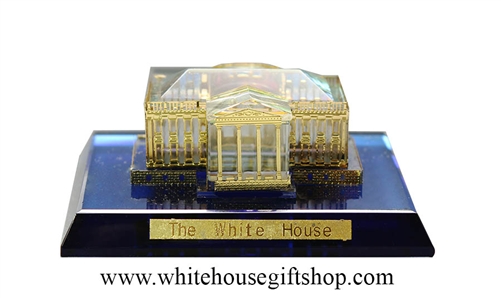 Glass Crystal White House Model