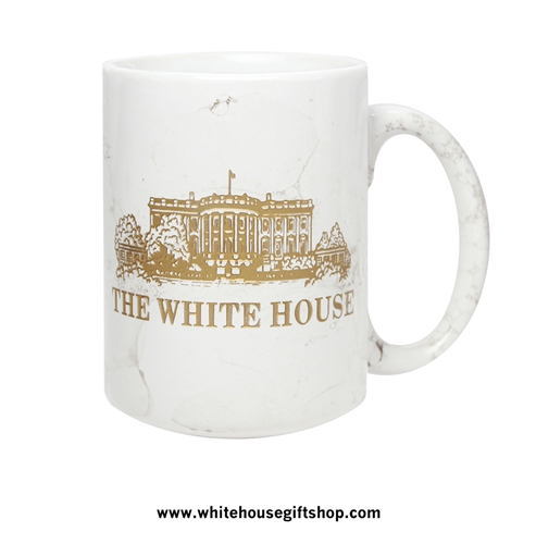 White House Marble Miug Gold Etched