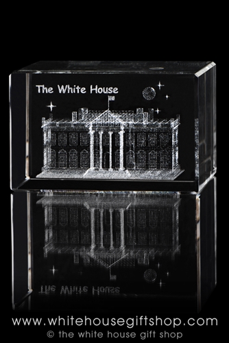 White House Glass Paperweight