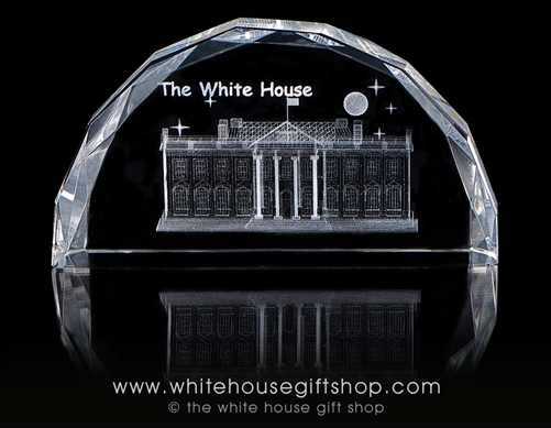 White House Glass Hologram from the White House Gift Shop's Presidential Gifts Collection
