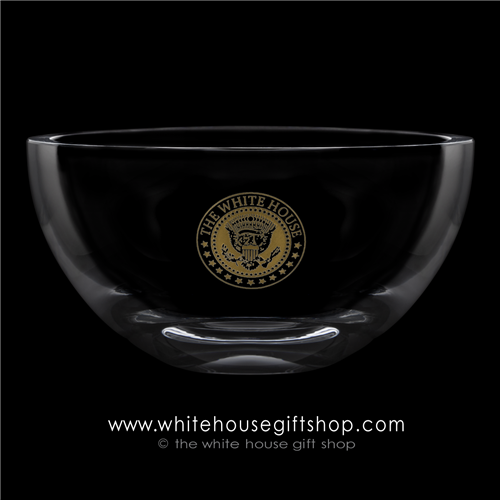 Gold Seal of the President Crystal Glass White House Dining Room Bowl from the Official White House and Historical Gift Shop