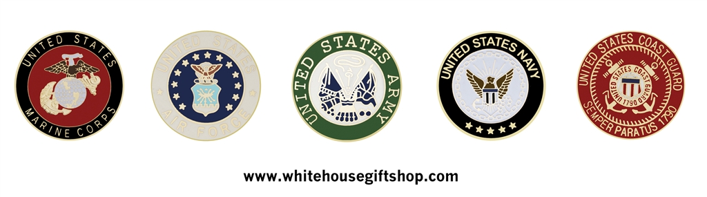 Pin, Military Service: Marines, Air Force, Army, Navy, Coast Guard, USN &  USMC, Select Pin of Your Choice in Selector Box