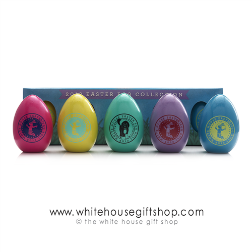 2013 White House Easter Egg, President Obama and Michelle Obama signed wooden eggs, Egg Roll