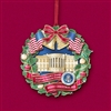 2018 and 2019 Greetings from the White House Ornament with President Trump, Melania Trump, Vice President Pence and Karen Pence. From Official White House Gift Shop Secret Service Store Gifts and Ornaments Collection.