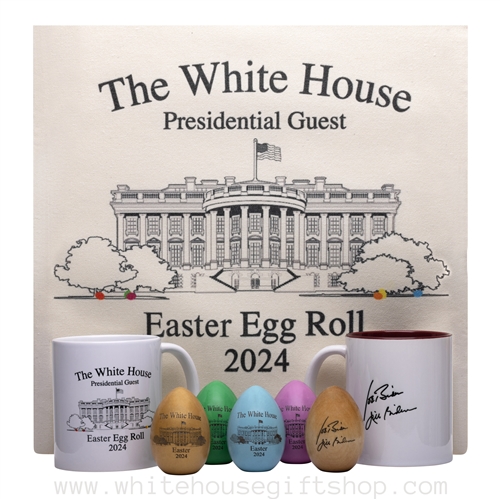 2024 The White House Easter Egg Roll Official Biden Eggs, Mugs, Totes, White House, South Lawn, White House Gift Shop, Historical, President Joseph Biden, Signature, First Lady Jill Biden