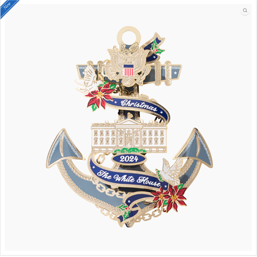 2024 White House Historical Association Carter Ornament from Official White House Gift Shop, Est. by Presidential Order and United States Secret Service