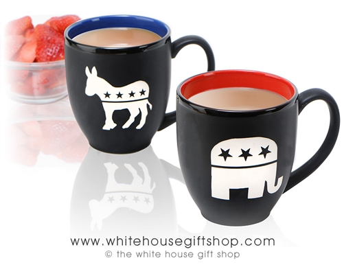 Republican and Democratic Party Bistro Mugs