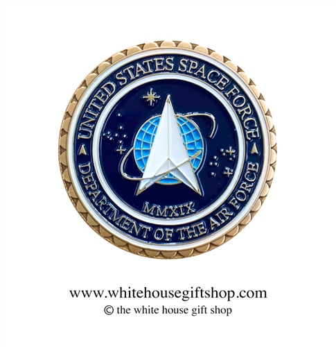 Space Force Lapel Pins, Hat Pins Inauguration Sale, USAF Historical 47th President Trump Inaugural Event, United States Air Force Space Force Quality Pin, Photo Soon of Actual Pin, Quality Enamels, Detail, 3/4 inch across, White House Gift Shop, Est 1946