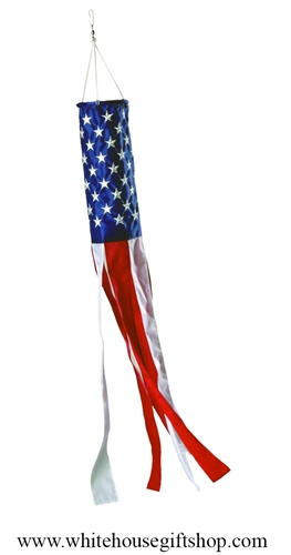 Embroidered American Flag 3-D Windsock