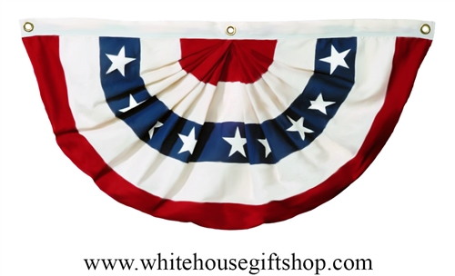 American Flag Pleated Full Fan with Stars