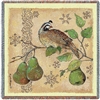 Partridge and Pear Tree Tapestry Throw Blanket SALE