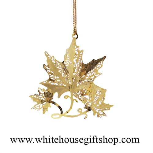 Maple Leaf White House Ornament
