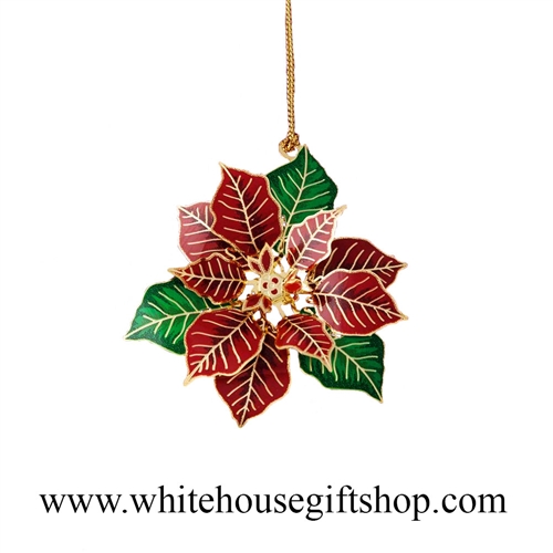 Poinsetta White House Gift Shop Ornament