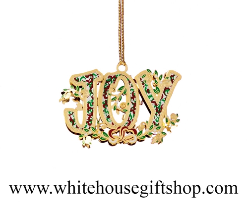 Joy White House Ornament