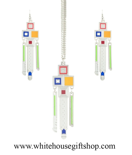 Frank Lloyd Wright Saguaro Forms Triple Pendant & Earrings Collection