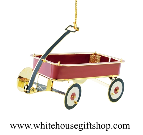 Red Wagon White House Giift Shop Ornament