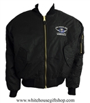 President Bomber Style Flight Jacket MA-1, Black