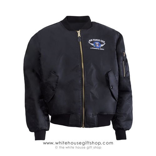 President Bomber Style Flight Jacket MA-1, Black