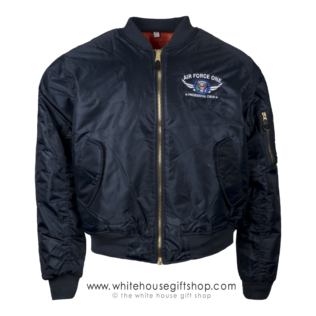 President and Presidential Crew MA-1 Bomber Style Flight Jacket from the  Only Original Official White House Gift Shop. Est. 1946 by Permanent  Memorandum of President Harry S. Truman and Members of U.S.