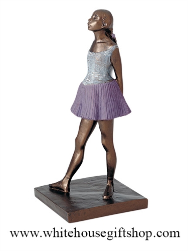 Ballerina Statue, Degas Dancer, 13.5 inches tall ,delicate, elegant with multi-color, high quality bronze finish