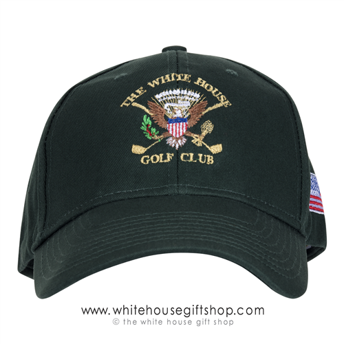 White House Golf Club Hat, Made in America Cap, Black