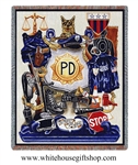 Blankets, Policeman Pride Blanket, Throw Woven in the USA! Honors Police