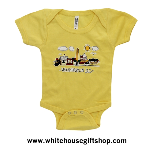 Baby Onesie Bodysuit, yellow, 100% cotton