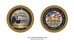 Coin and Medallion: The Aquittal of Donald J. Trump, 45th President of the United States. Trump & Putin challenge coins and the COVID-19 Heroes medal from the original White House Gift Shop, est. 1946.